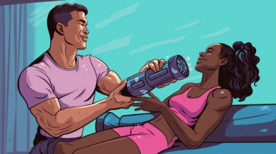 Lymphdrainage mit Massagepistole