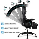 KCREAM Gaming Stuhl Schwarz – Bild 4