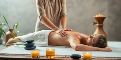 Traditionelle chinesische Massage in ruhiger Umgebung.